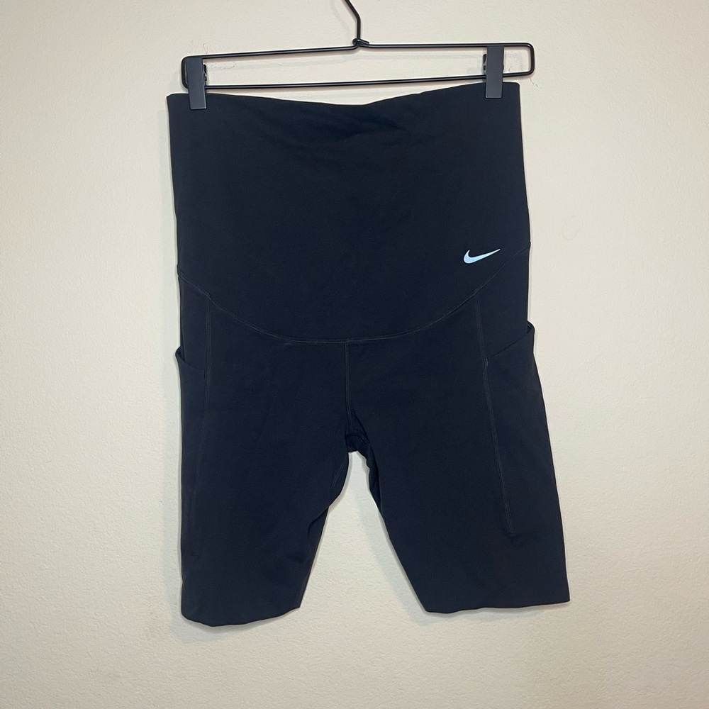Nike Black Maternity Biker Shorts High-Waisted